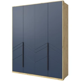 Шкаф «Тиана» 4Д КМК 0967.1, дуб наварра/синий матовый