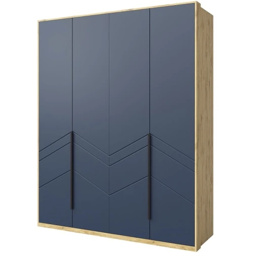 Шкаф «Тиана» 4Д КМК 0967.1, дуб наварра/синий матовый