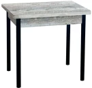Эко 80х60 стол обеденный раскладной / бетон темный/черный Эко 80х60 стол обеденный раскладной / бетон темный/черный