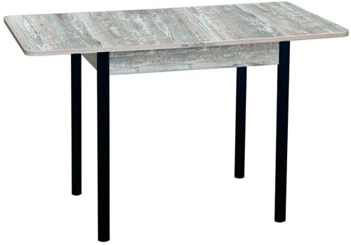 Эко 80х60 стол обеденный раскладной / бетон темный/черный