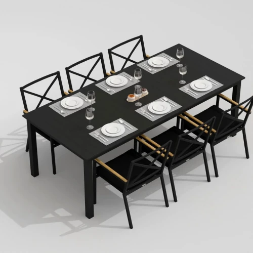 Стол обеденный DOLLA 220 см карбон