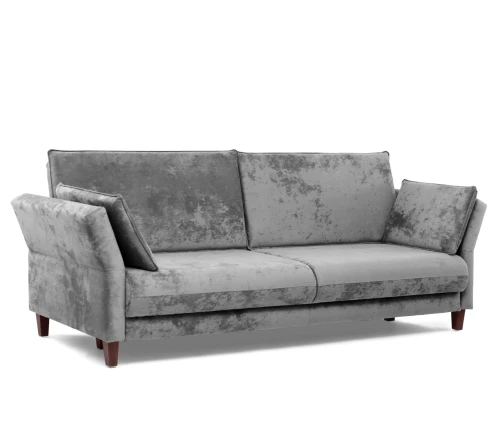 Диван прямой , книжка "Пекин" велюр серый, 125 ППУ