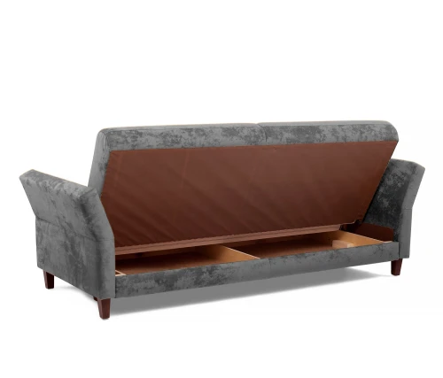 Диван прямой , книжка "Пекин" велюр серый, 125 ППУ