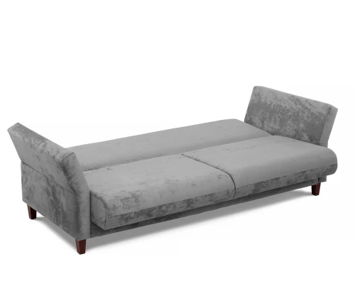 Диван прямой , книжка "Пекин" велюр серый, 125 ППУ