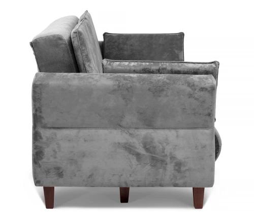 Диван прямой , книжка "Пекин" велюр серый, 125 ППУ