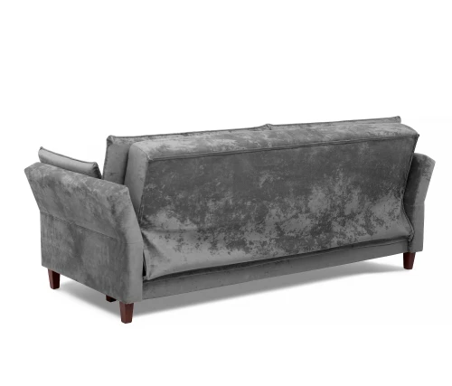 Диван прямой , книжка "Пекин" велюр серый, 125 ППУ