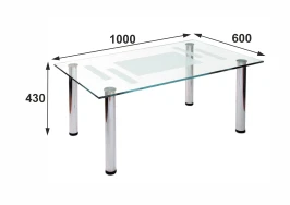 Стол журнальный Робер 10М хром