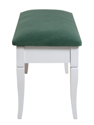 Банкетка Вивальди М с ящиком белый, ткань зеленый