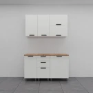 МК Аленушка 1,4м с ящ. Лаванда Молочный,скоба черный,сонома