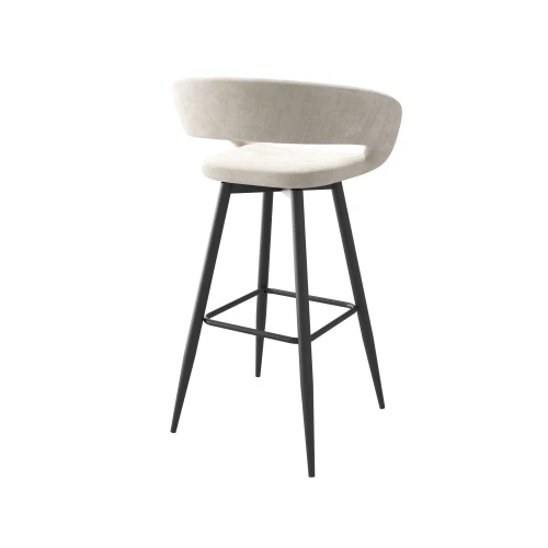 Стул полубарный Барни Р 700, Черный/CREAM LUX b03