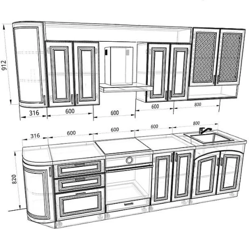 Кухня Ника Комплектация 3