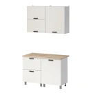 МК Аленушка 1,2м с ящ.в 2 Лаванда Молочный,скоба черный,сонома МК Аленушка 1,2м с ящ.в 2 Лаванда Молочный,скоба черный,сонома