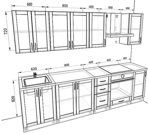 Кухня Базис Nicole-Wood Комплектация 12