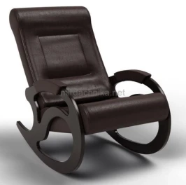 Кресло  -  качалка «Сенс» (модель 5) Экокожа  -  Dark-brown