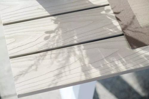 "Сан Ремо" стол обеденный из ДПК, каркас алюминиевый