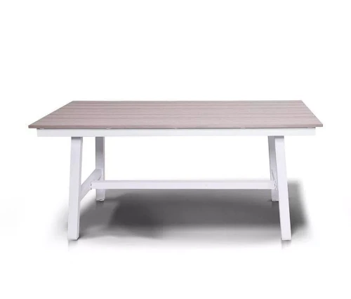 "Сан Ремо" стол обеденный из ДПК, каркас алюминиевый