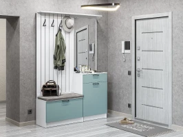 Готовая прихожая Стиль-02 Grey-green In 2S/Белый