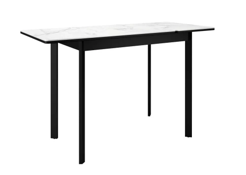 Стол DikLine LK90 Керамика Белый мрамор/подстолье черное/опоры черные