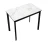 Стол DikLine LK90 Керамика Белый мрамор/подстолье черное/опоры черные
