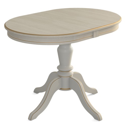 Стол обеденный Маре слоновая кость/золото 110/150*75