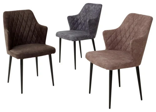 Стул HERMAN БЕЖЕВЫЙ #5, велюр / черный каркас М-City