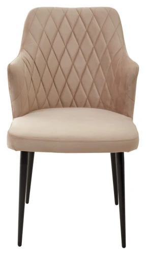 Стул HERMAN БЕЖЕВЫЙ #5, велюр / черный каркас М-City