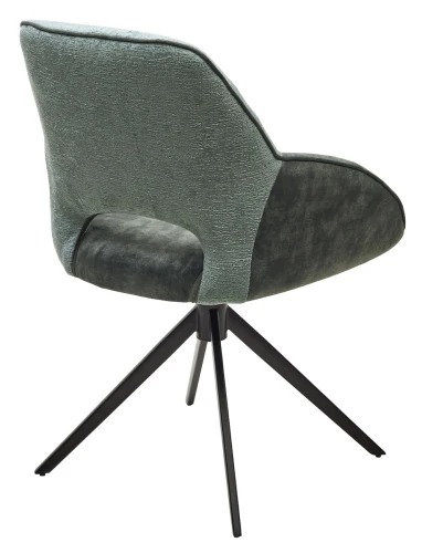 Стул BERRIES 360 град., Зеленый Loris-39, велюр/темно-зеленый 7525-156, велюр/ черный каркас, DISAUR
