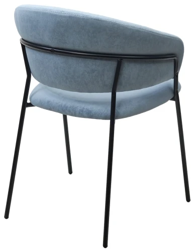 Стул ГЕММА, цвет RAIN 13 blue, велюр / черный каркас М-City