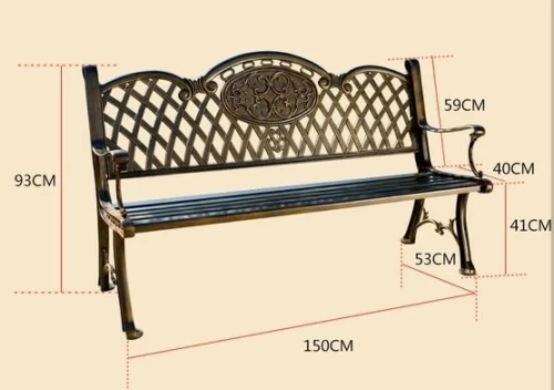 Скамья из литого алюминия для сада Ultimo