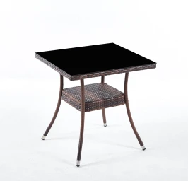 Стол из искусственного ротанга Вайнхейвен 70х70  -  Шоколад