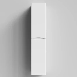 Пенал Адель 30 (2 двери) подвесной, белый глянец, правый, бельевая корзина