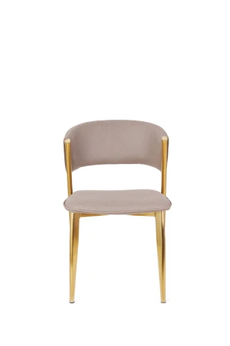 Стул обеденный Аманда DC-1115, бежевый/золотой