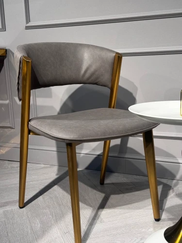 Стул обеденный Аманда DC-1115, бежевый/золотой