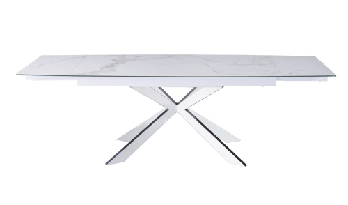 Стол обеденный раскладной Иллюзион MC22026DT, 160(240)х90х76 см, белый мрамор