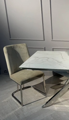 Стол обеденный раскладной Иллюзион MC22026DT, 160(240)х90х76 см, белый мрамор