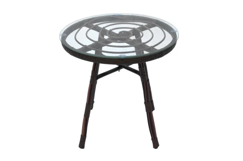 Набор мебели Амальфи  арт.SR003 коричневый, красный 3уп. (подстолье +столешница 1 уп., 2 кресла +2 подушки 2 уп) "Garden story"