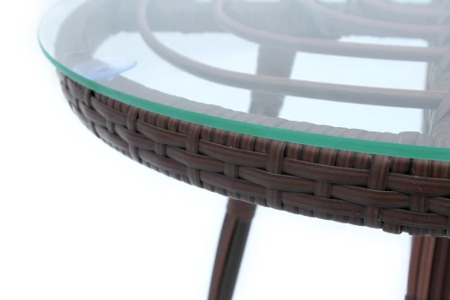 Набор мебели Амальфи  арт.SR003 коричневый, красный 3уп. (подстолье +столешница 1 уп., 2 кресла +2 подушки 2 уп) "Garden story"