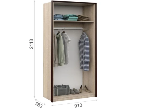 Шкаф «Эшли» 2дв, Венге/сонома