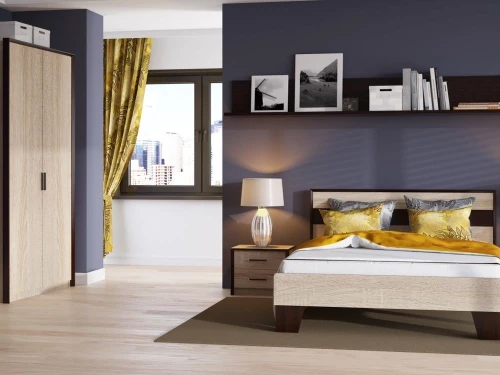 Шкаф «Эшли» 2дв, Венге/сонома