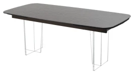 Стол LAURITS 200 GOLDEN, стекло BUBBLE  / Прозрачный каркас ®DISAUR