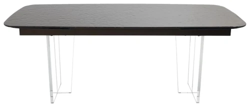 Стол LAURITS 200 GOLDEN, стекло BUBBLE  / Прозрачный каркас ®DISAUR