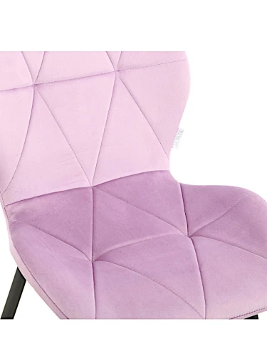 DC826 Стул мягкий, СИРЕНЕВЫЙ#G62-27 велюр, каркас металл черный КРУГЛЫЙ
