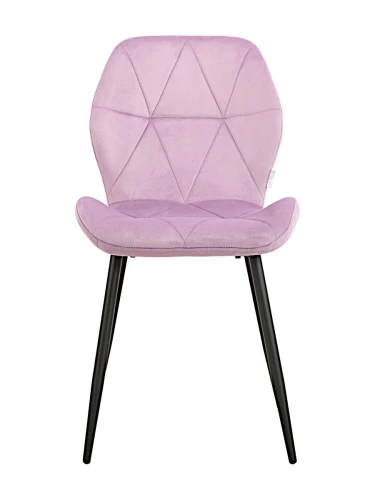 DC826 Стул мягкий, СИРЕНЕВЫЙ#G62-27 велюр, каркас металл черный КРУГЛЫЙ