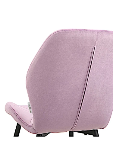 DC826 Стул мягкий, СИРЕНЕВЫЙ#G62-27 велюр, каркас металл черный КРУГЛЫЙ