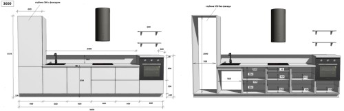 Готовая кухня КГ 3600 ПВХ, Ежевика Арника РМ в.12
