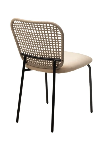 Стул JUNO G062-03 светлый беж, велюр / черный каркас М-City