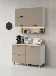 Готовая кухня МК Аленушка 1,2м с ящ.в 2 Орешник Матовый Вижен,скоба черный,сонома (без столешницы)