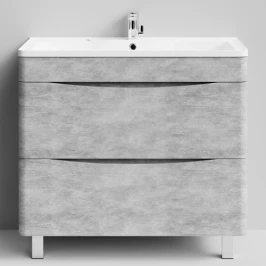 Тумба Адель 90 напольный, Горный камень ПВХ 57807 Vodok с раковиной в комплекте
