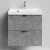 Тумба Марко 60 подвесной, ручки Хром, Мрамор Серый софт тач ПВХ 4044-1 Vodok с раковиной в комплекте
