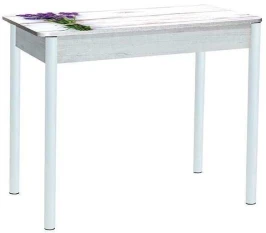 Нью йорк фотопечать стол обеденный раздвижной / букет/бетон белый/белый